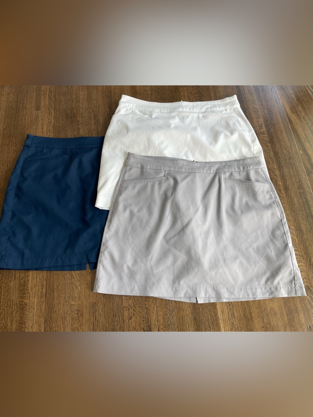 PGA Skorts - Set of 3 Navy White & Gray Size 10 Golf Tennis Active Summer